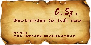 Oesztreicher Szilvánusz névjegykártya